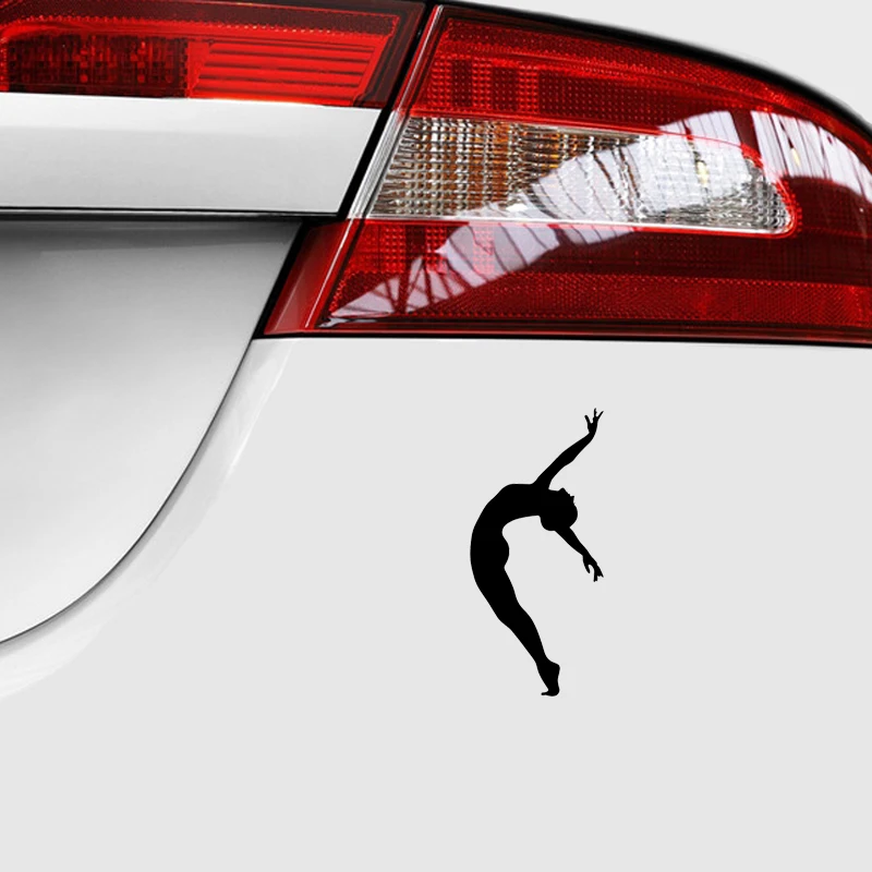 

QYPF 7.3*15.8 Coolest Ballet Dancing Girl Decor Car Sticker Vinyl Silhouette Extreme Movement C16-2180