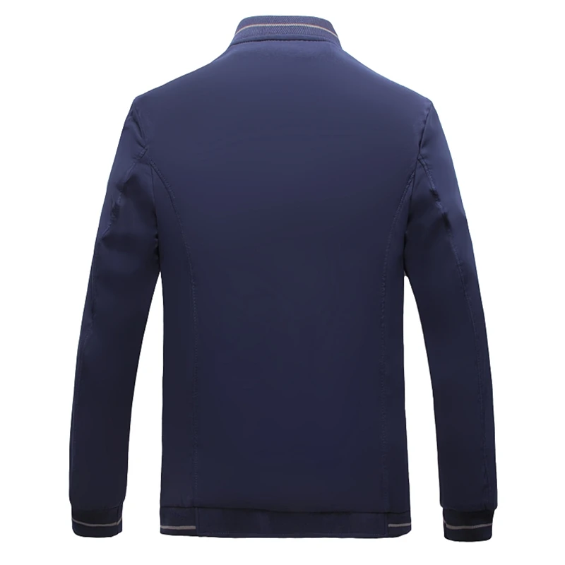 Осенняя мужская куртка среднего возраста с длинным рукавом Бейсбольный воротник