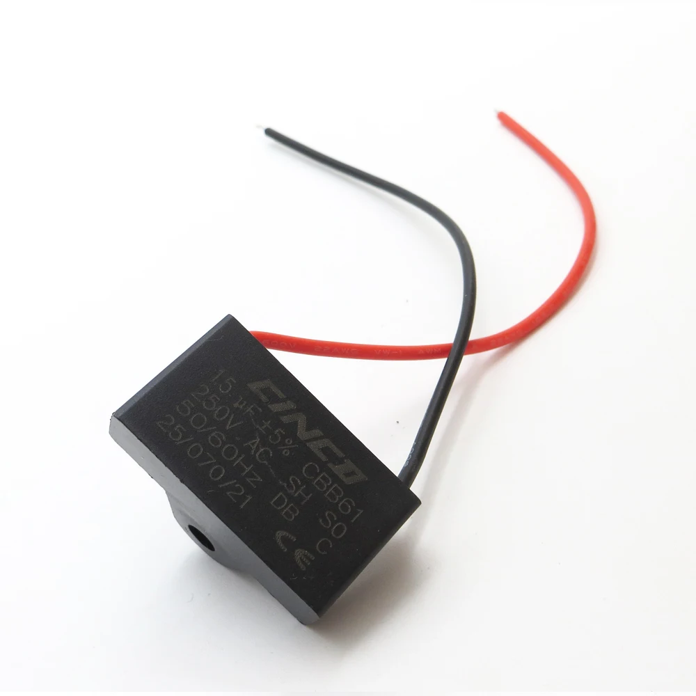 2 wires Motor Run Capacitor CBB61 1.5UF 250V electrical fan Speed electric fanners ventilators exhaust capacitor start AC | Обустройство