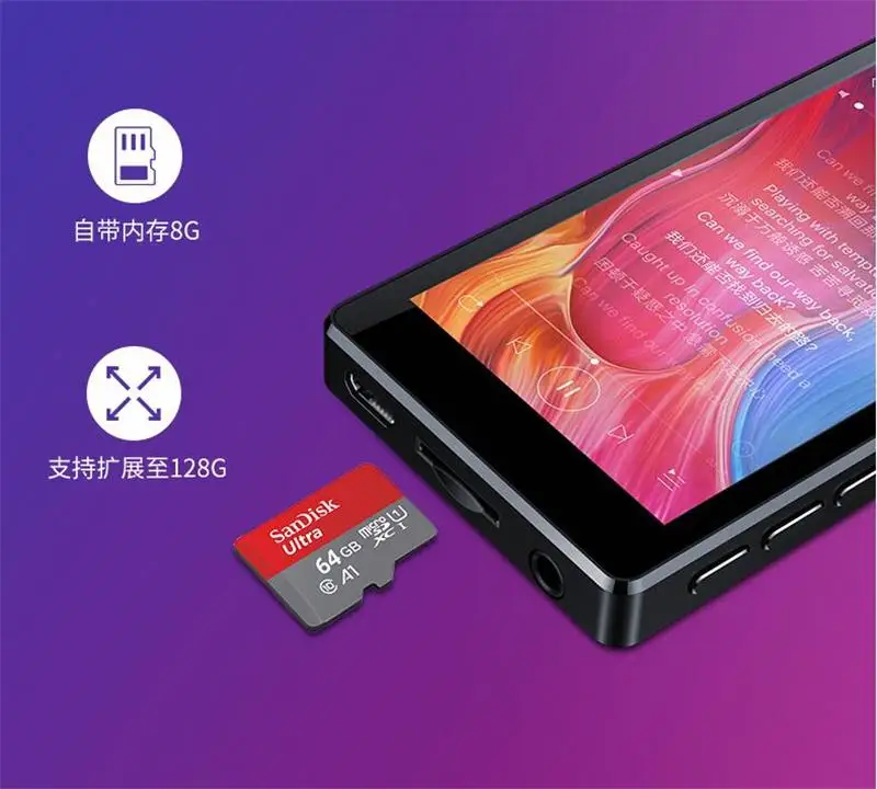 Новинка 2021 г. mp3 плеер RUIZU D20 с Полноразмерным сенсорным экраном 3 0 дюйма HIFI