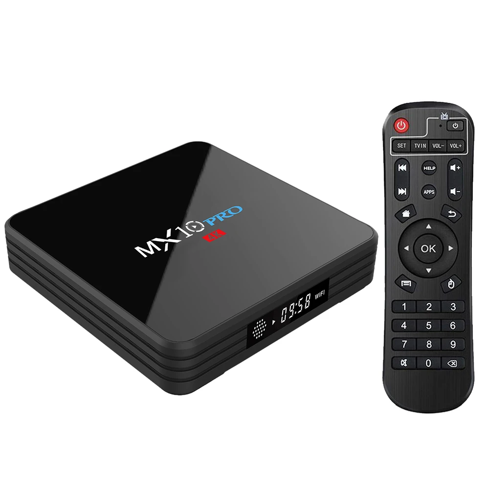 ТВ приставка MX10 PRO 4 ГБ/32 ГБ Android 8 1 RK3328 4K USB3.0 Bluetooth DLNA Miracast Airplay WiFi HD медиаплеер