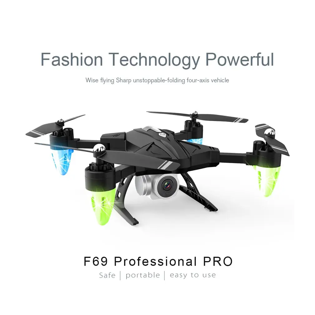 F69 складной рычаг RC Квадрокоптер WiFi fpv 1080 P/480 P широкоугольная HD камера высота Удержание Безголовый режим RC вертолет самолет