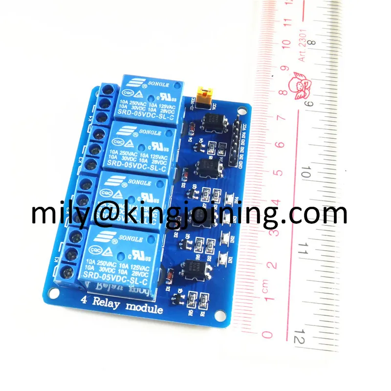 4 Канальный Релейный Модуль KJ360 5 В 1 шт. экран для Arduino ARM PIC AVR DSP Electronic Модуль|shield for