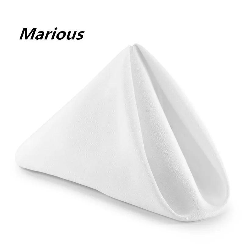 Marious 100 шт 50*50 см полиэстер Скатерть свадебный стол банкет синий/красный/белый