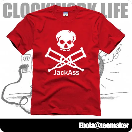 SexeMara new 2017 jackass Dumbass funny show Syringe plus size loose summer sitcom men male man short-sleeve T-shirt |