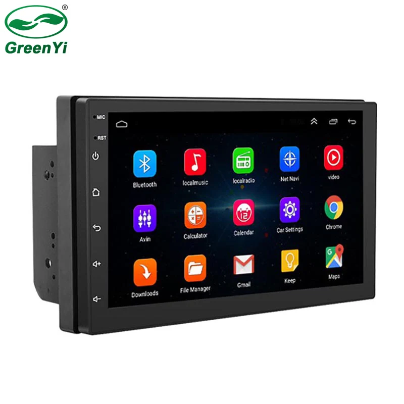 HD 7 дюймов 1024*600 2 Din Android 9,1 стереонаушники радио, Bluetooth, GPS Wifi Автомобильный DVD Настольный ПК Автомобильный мультимедийный плеер
