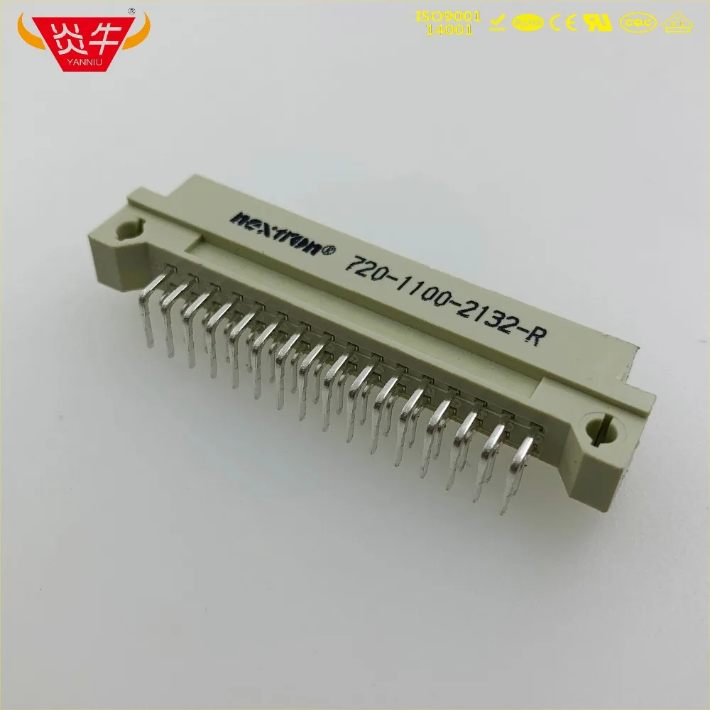 50 шт. 232 DIN41612 DIN разъем 710-1100-2132-R 2*16P 32PIN мужской правый Угловые булавки европейская