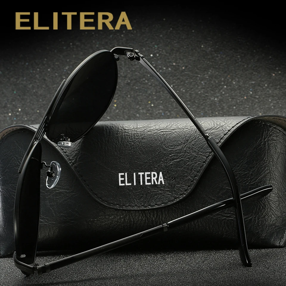 ELITERA модные ретро очки пилота для мужчин фирменный дизайн мужские солнцезащитные