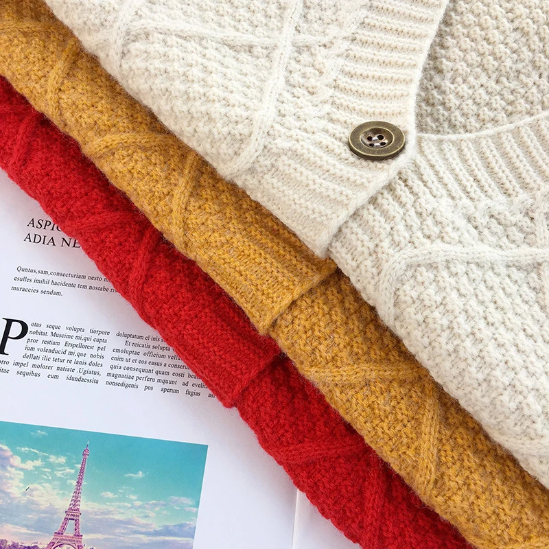 Surmiitro Coarse Knitted Cardigan Women 2020 Autumn Casual Korean Ladies Long Sleeve Winter Sweater Tricot Coat Jacket Female |