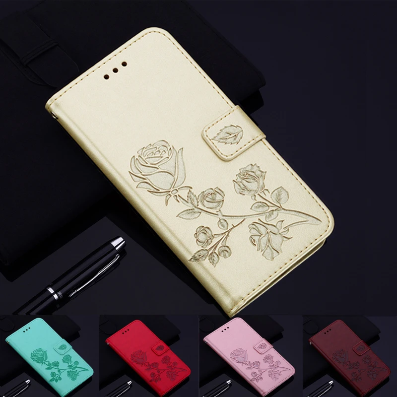 Роскошный тисненый Чехол бумажник с цветами из искусственной кожи для Leagoo KIICAA power
