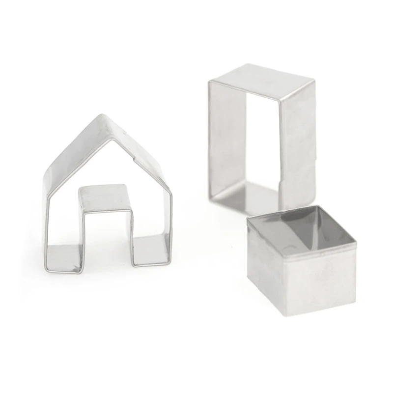 3 шт. Рождественский домик для пряников набор печенья форма из нержавеющей стали