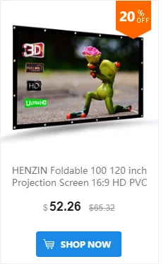 HENZIN 40 дюймов 16:9 мини настольный проектор экран HD Матовый белый портативный Настольный проекционный экран для светодиодный/lcd/DLP проекторы