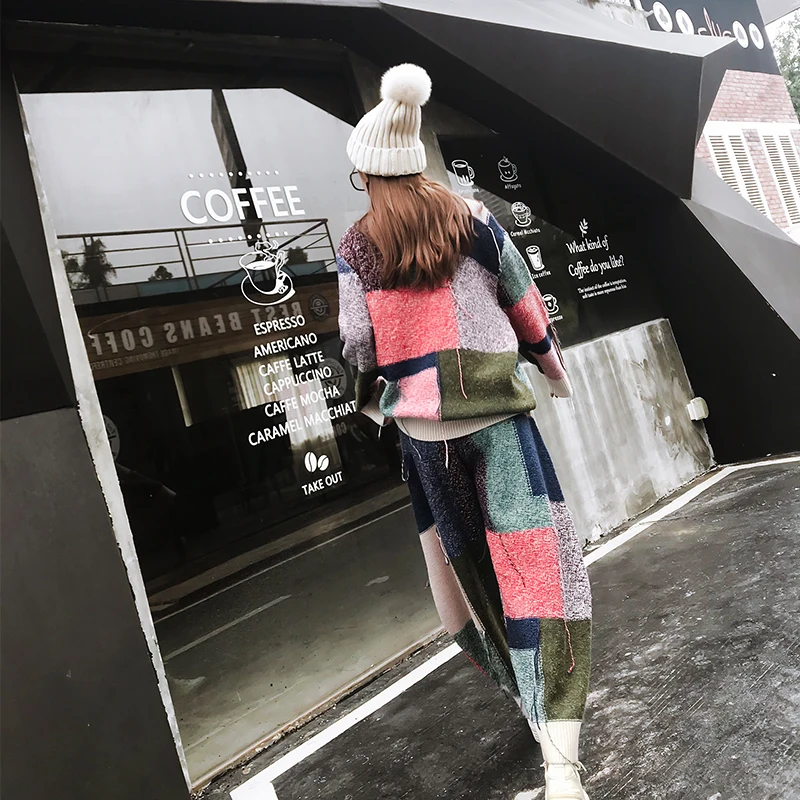 Весенне осенний Новый Тайский брендовый свитер в клетку с высоким воротником для