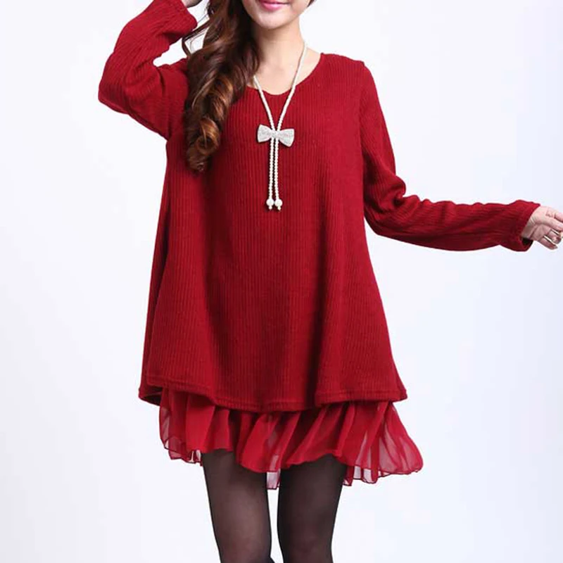 Женское платье трапеция с круглым вырезом повседневное и вечернее из