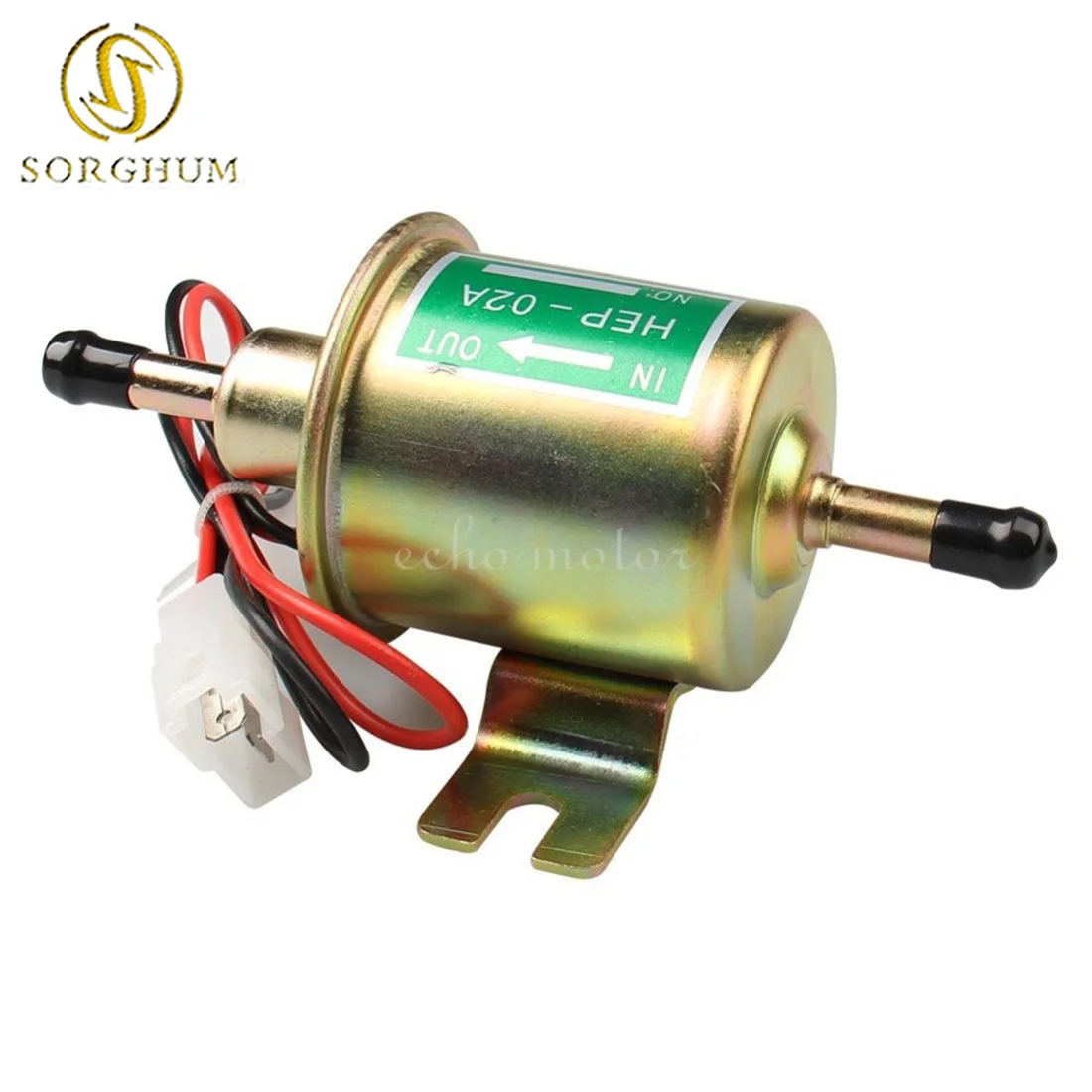 

New Electric Fuel Pump Low Pressure Bolt Fixing Wire Diesel Petrol HEP-02A 12V For Car Carburetor Motorcycle ATV