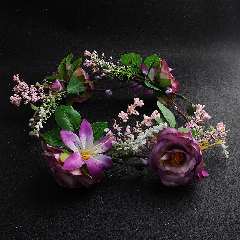 CC свадебные украшения гирлянда Цветочная корона Лесной стиль обручальные