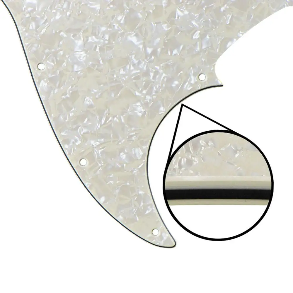 FLEOR 1 шт. Jazz Bass pick guard 4 String JB Bass pick Guard скретч пластина и винты для США/Мексика бас гитара аксессуары