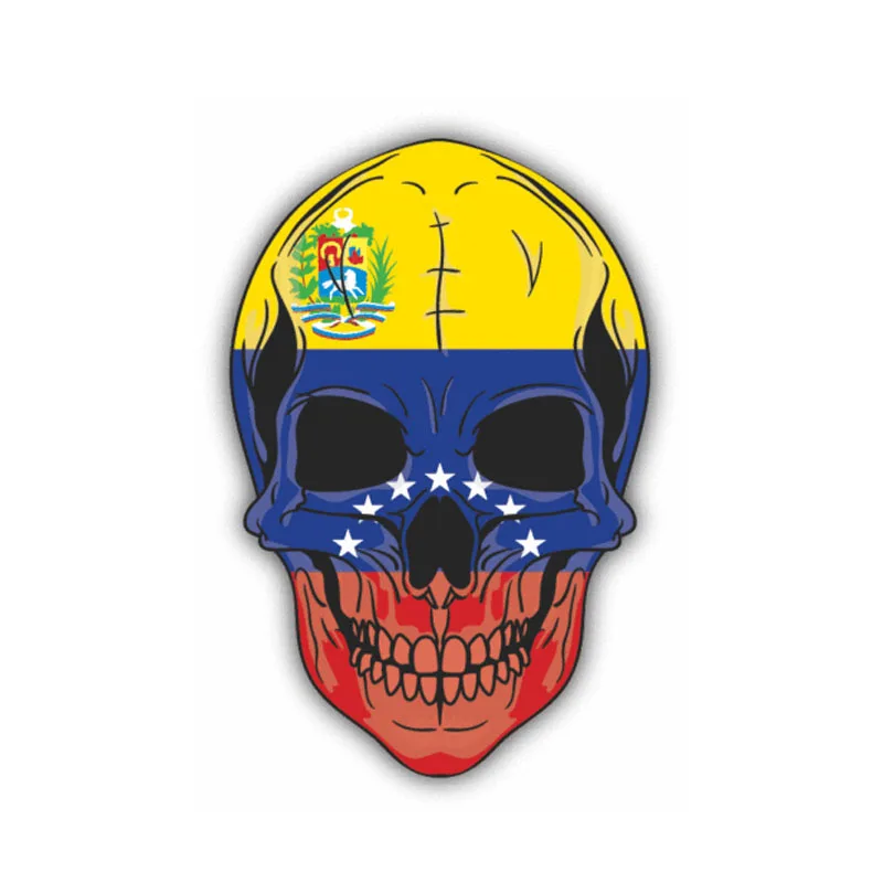 Автомобильная наклейка YJZT 9 5 см х 14 4 флаг с черепом Венесуэла на шлем аксессуары