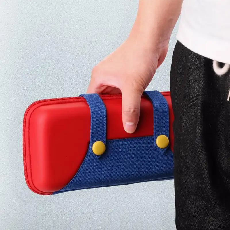 Портативный жесткий чехол для Nintendo Switch на двойной молнии с магнитными кнопками