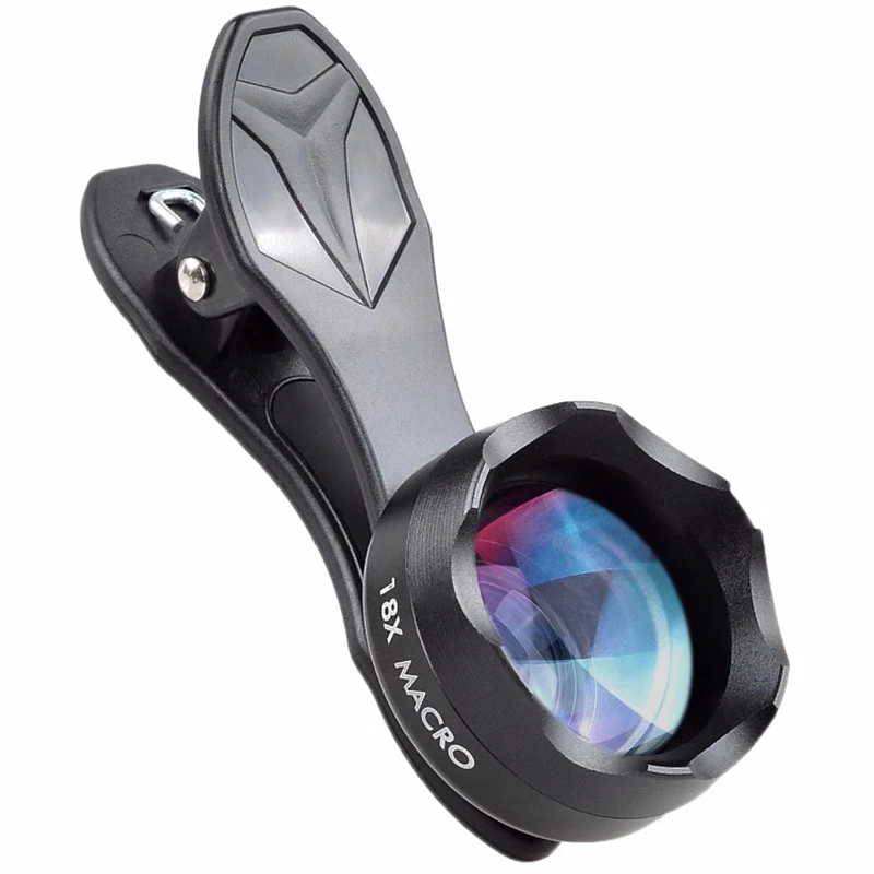 Black Apexel, Профессиональная фотография макрообъектив Hd 18X макрообъектив мобильного телефона для Iphone 6 7 Xiaomi Android Ios смартфон Hd18X - Цвет: Black