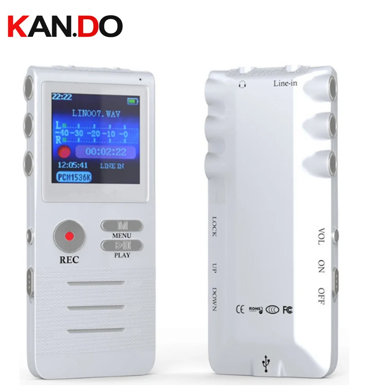 

V8818 PCM Voice Recorder Long Distance 45 Meters Digital Records Audio Recording Dictaphone REC Password Lossless Player