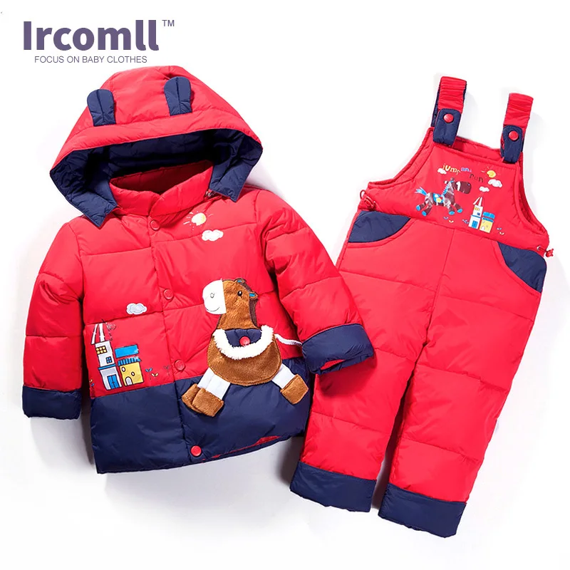 Детский комплект одежды для мальчиков и девочек теплая пуховая куртка