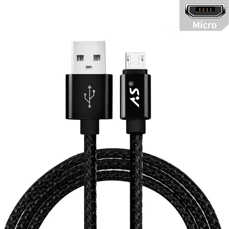Only Micro USB Black А. С. 3 в 1 USB кабель для iPhone XS X 8 7 6 5 кабель Micro usb type C кабель для samsung S9 S8 кабель для быстрой зарядки 2.4A шнур зарядного устройства - Цвет: Only Micro USB Black