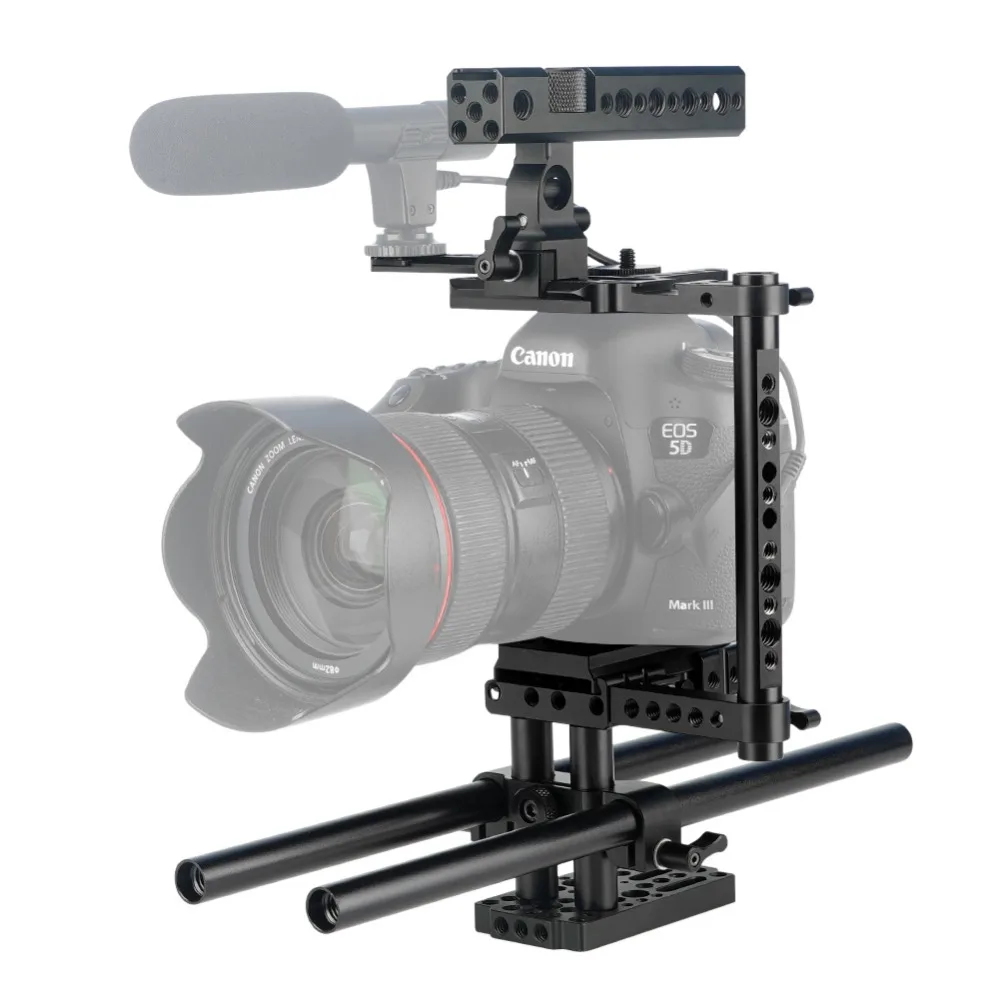 NICEYRIG камера клетка для sony Canon Nikon Ricoh Sigma OLYMPUS FUJIFILM для SAMSUNG Высокая регулируемая рама для DSLR видео Rig холодная обувь