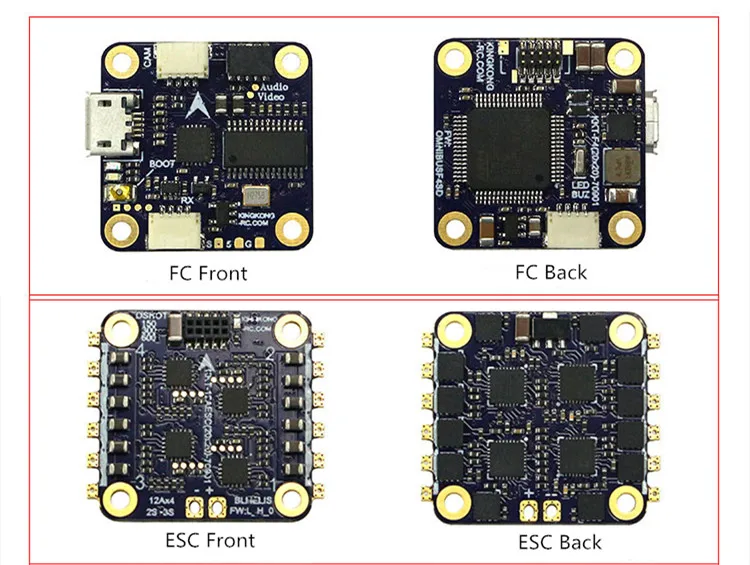LDARC/Kingkong 20*20 мм 2 слоя KK Flytower 12A 20A BLheli_S ESC& BETAFLIGHT F4 Контроллер полета w/OSD для RC запчасть для мультикоптера