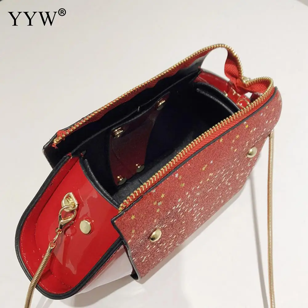 

YYW Fashion Pu Leather Shoulder Bags For Women High Quality Ladies Party Messenger Bag Sequin Women Crossbody Bags Bolsos Femme