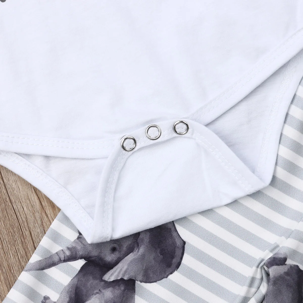2019 Baby Spring Autumn Clothing Newborn Infant Kid Girl Boy Cartoon Elephant Long Sleeve Romper Tops+Pants Hats 3pcs Sets | Детская