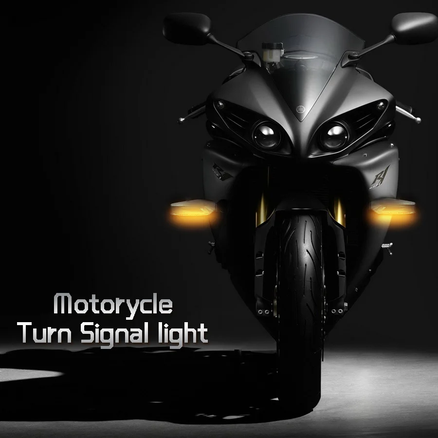 SAARMAT Универсальный светодиодный мини мото rcycle указатели поворота Янтарная лампа Светодиодная Водонепроницаемая всегда яркий режим мото огни 12 В