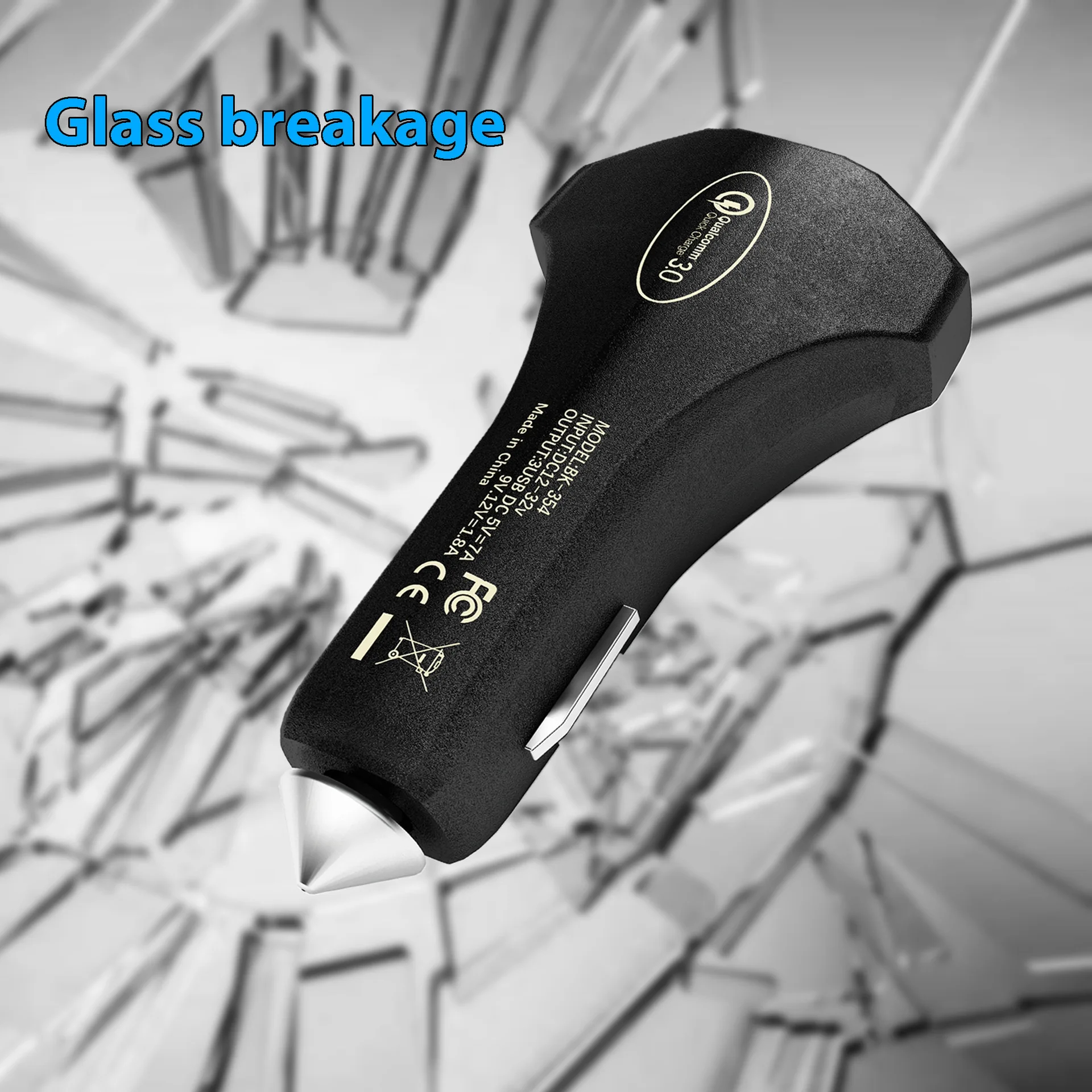 Автомобильное зарядное устройство Vogek QC3.0 с двумя usb-портами 5 В 3 А Type-c быстрое