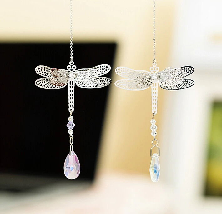Мода стрекоза капли воды энергия Хрустальное стекло ловушка для солнца