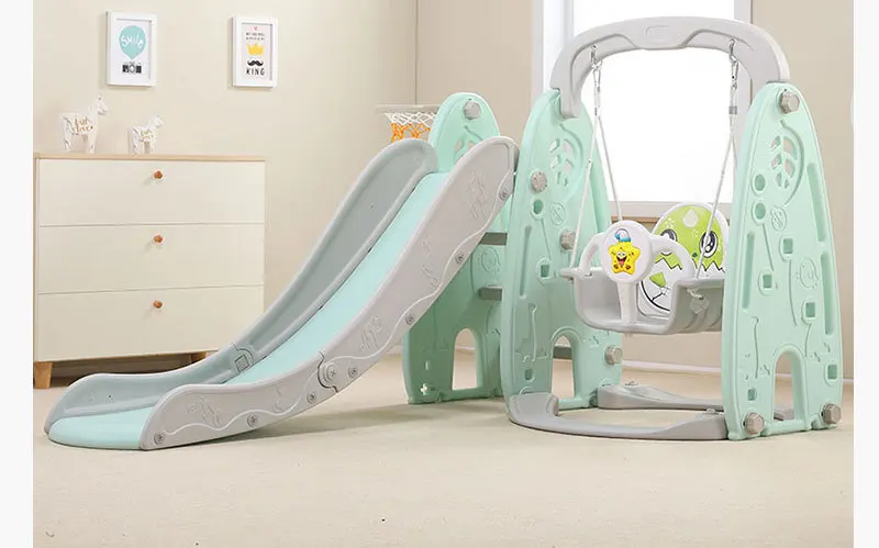 Многофункциональная горка для детей 1-8 лет, для дома, для детского сада, для улицы, пластиковая, многофункциональная горка, качели