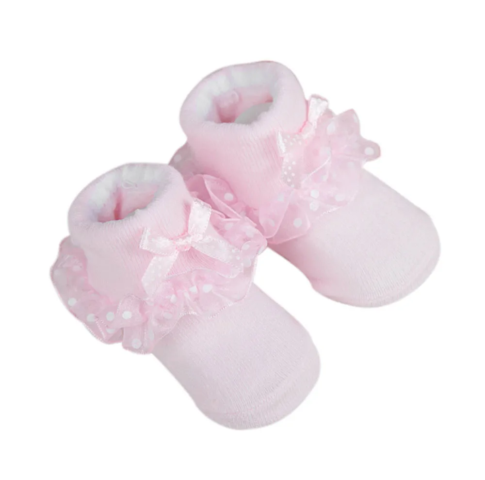 

TELOTUNY newborn baby girl socks 0-6 months Cotton Ankle Socks lace princess socks X0510