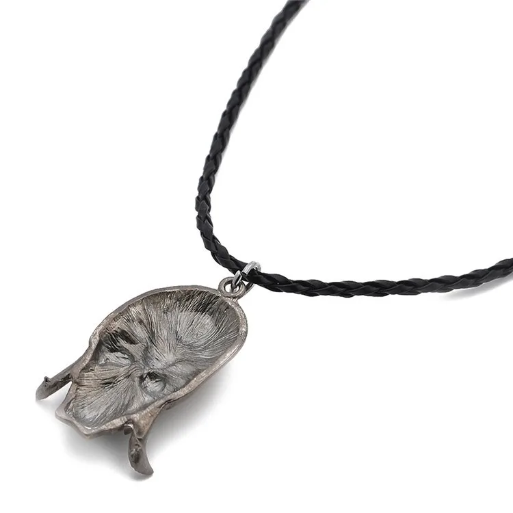 Игра Skyrim Elder Scrolls Дракон Череп Металлическое кожаное ожерелье для мужчин Konahrik Neckless Colar Masculino Pingente колье ожерелье