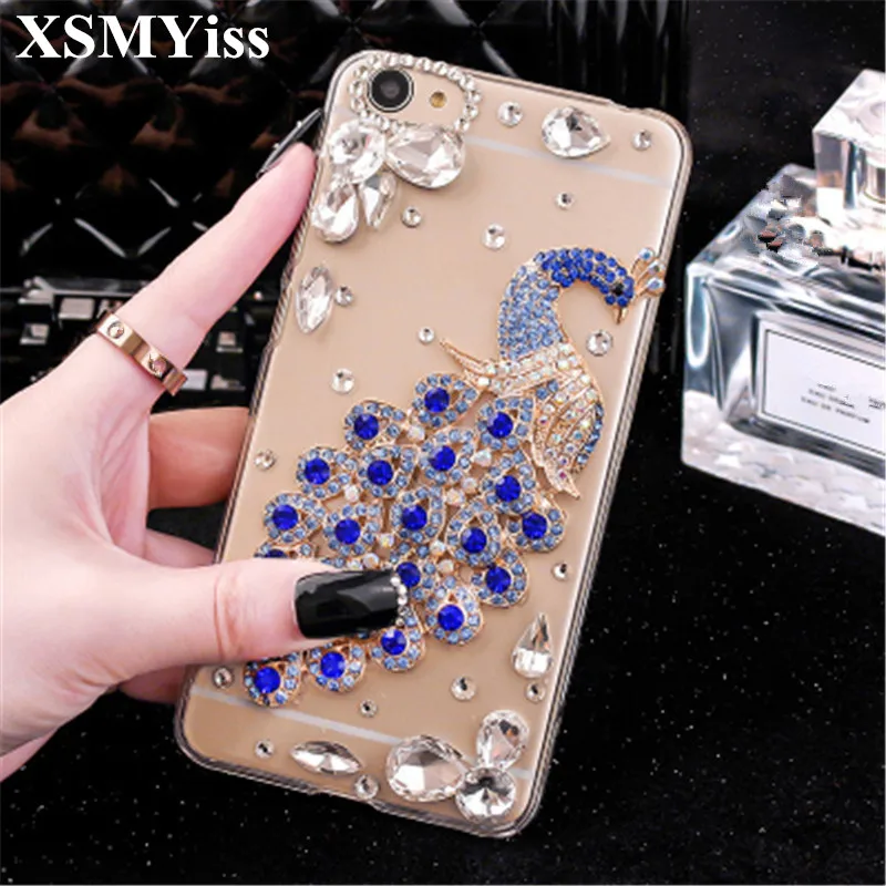 Miss Bling Роскошный горный хрусталь Павлин Кристалл алмаз для Samsung GalaxyA9 A8 A7 A6 A5 2018 J8 J7