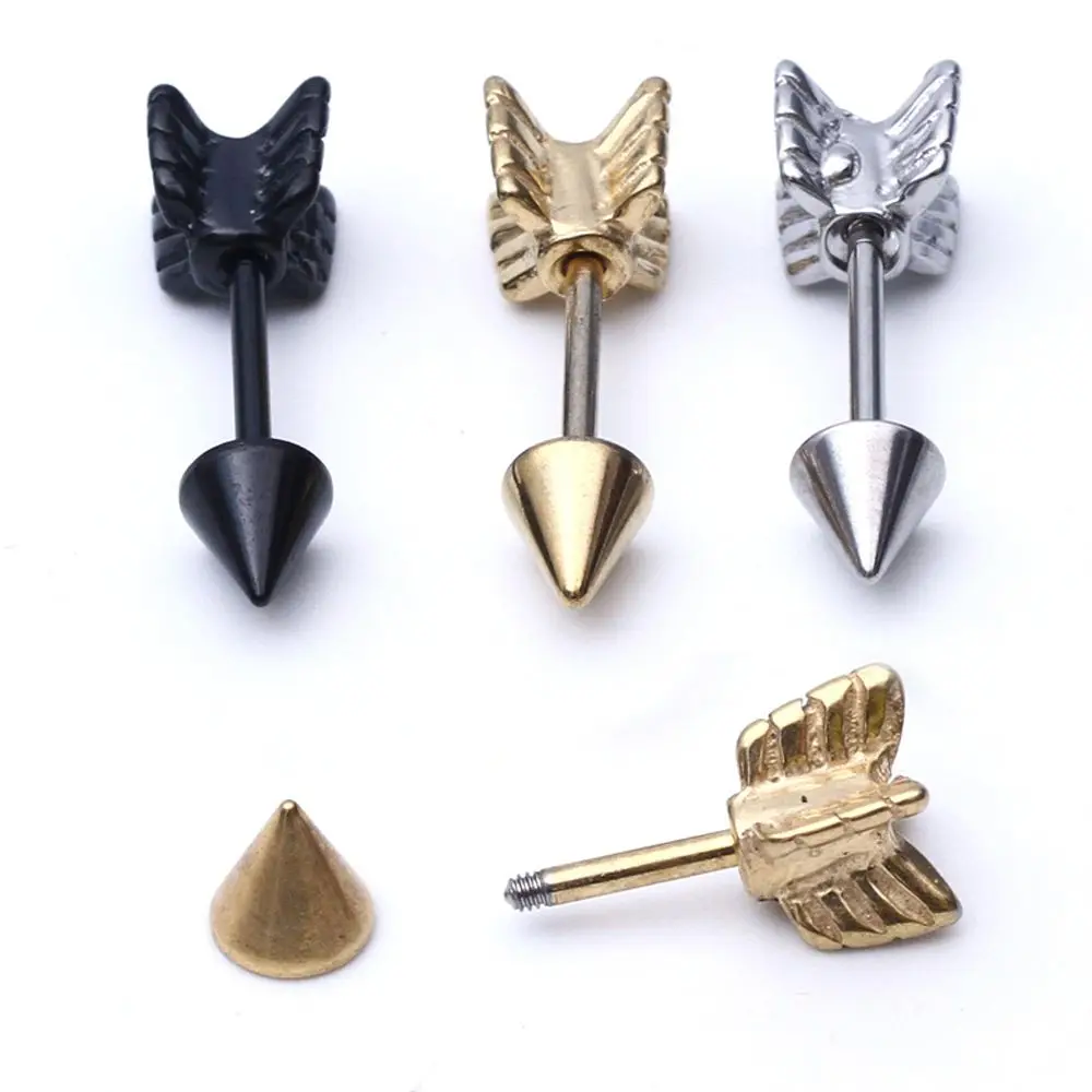 1 шт. серьги-гвоздики унисекс из хирургической нержавеющей стали | Украшения и