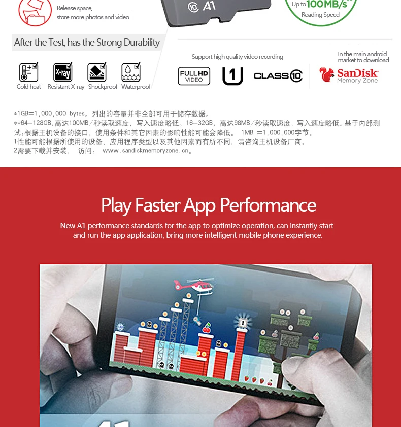 SanDisk MicroSD карта 128 Гб класс 10 tf карта 32g 16g tarjeta micro sd 64 Гб флэш-карта sd-карта карта памяти Бесплатный адаптер