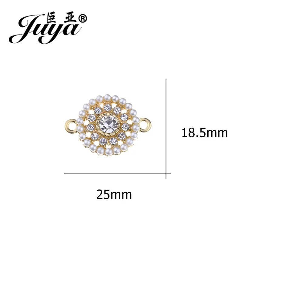 Винтажные соединители JUYA с жемчугом Стразы для женщин DIY браслет ожерелье 25x18 5 мм