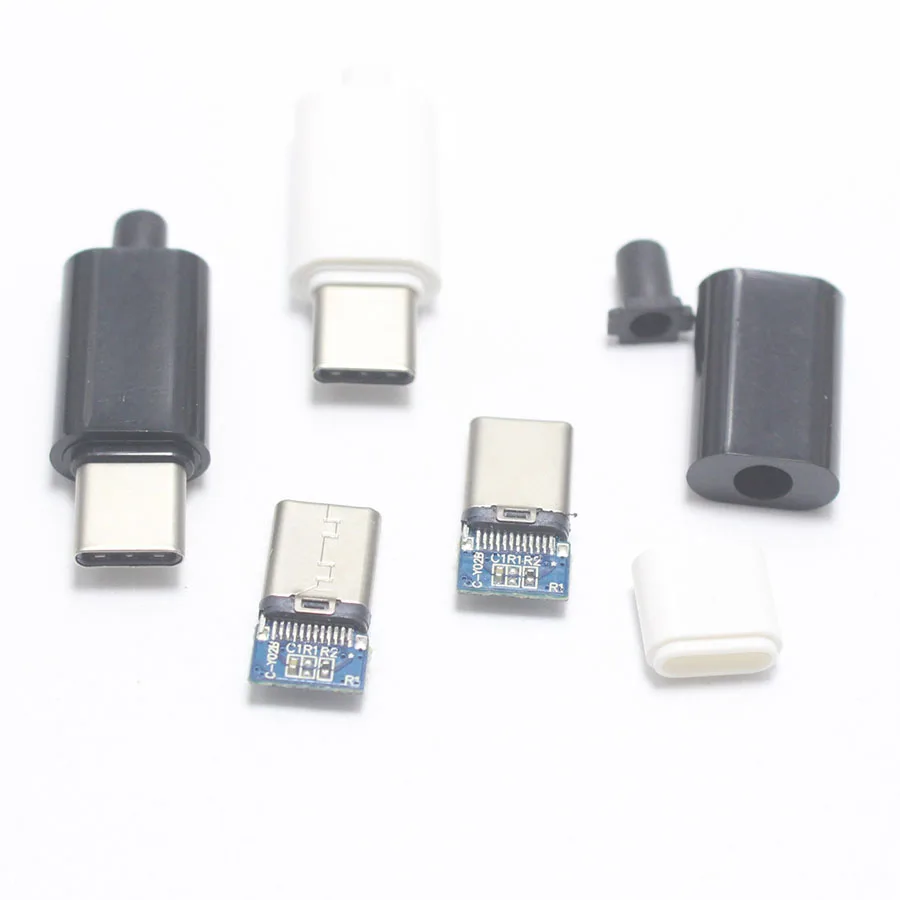 1set 2A OTG / 3A Larger Current USB 3.1 Type-C 4P Male Plug Welded Type USB-C 4 in 1 Cable Charging Connector for iPhone ect |