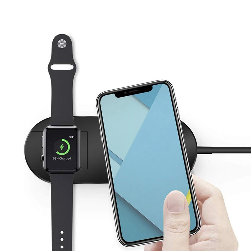 DSmilk Беспроводной Зарядное устройство или Apple Watch iPhone samsung смарт-мобильный телефон