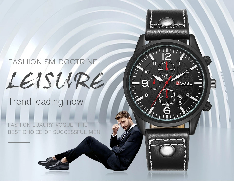 Reloj Hombre DOOBO D014 модные хронограф спортивные мужские часы лучший бренд класса люкс военные кварцевые часы Relogio masculino