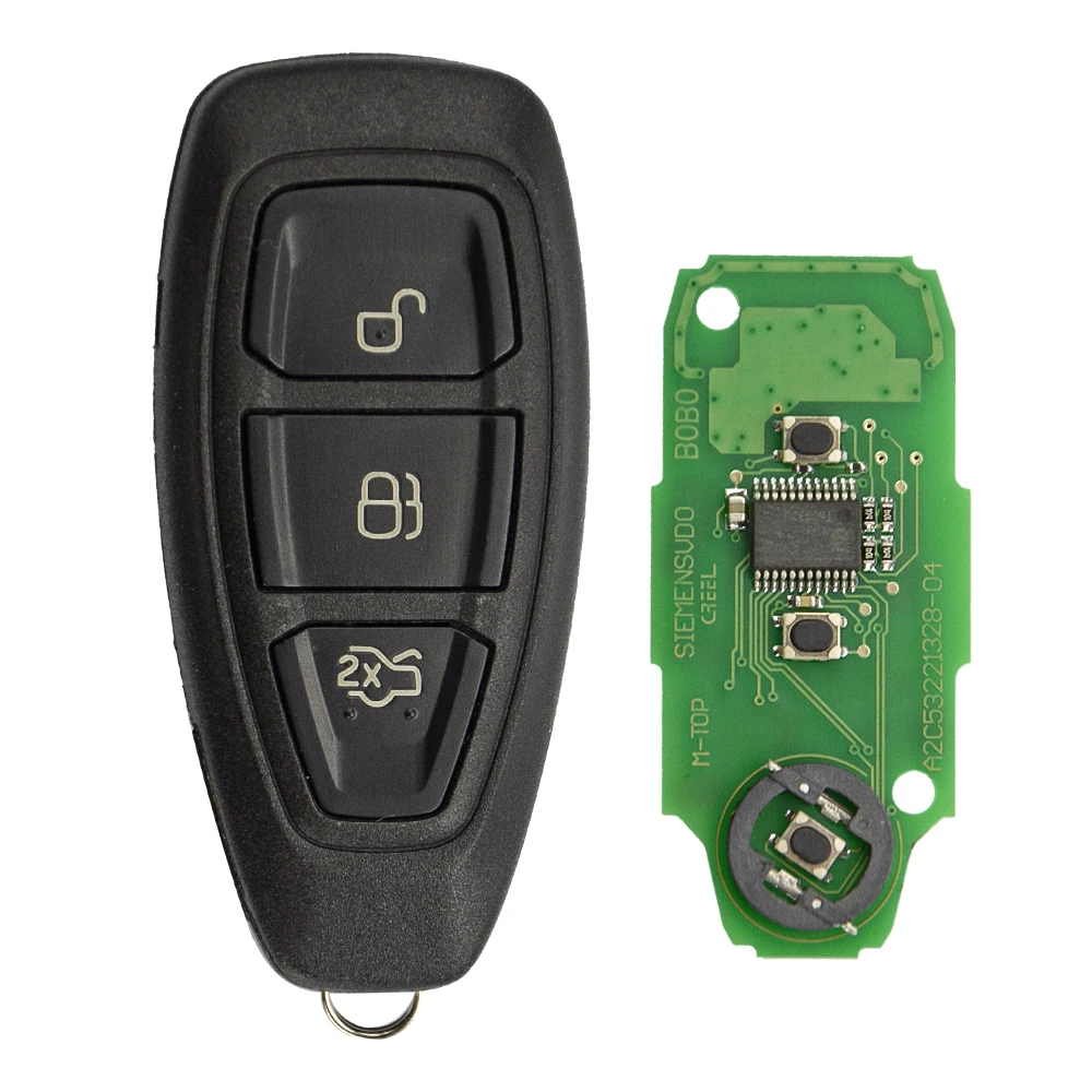 Okeytech 3 кнопки 433 МГц умный Автомобильный Дистанционный ключ для Ford Focus Fiesta Mondeo C Max