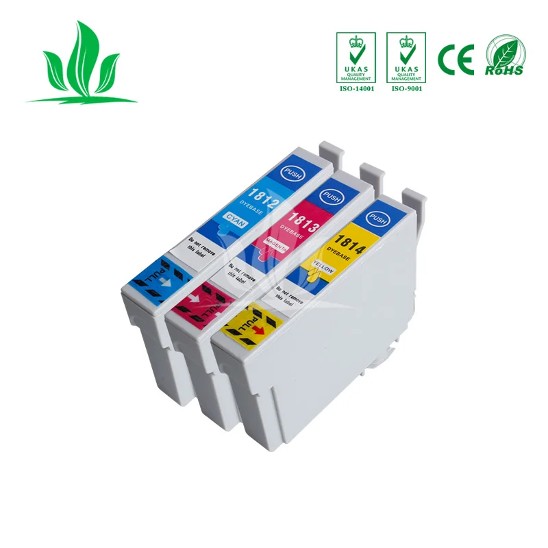 T1811 12 шт. CMY совместимый чернильный картридж для принтера EPSON xp 212 215 312 315 412 415 XP 225 322