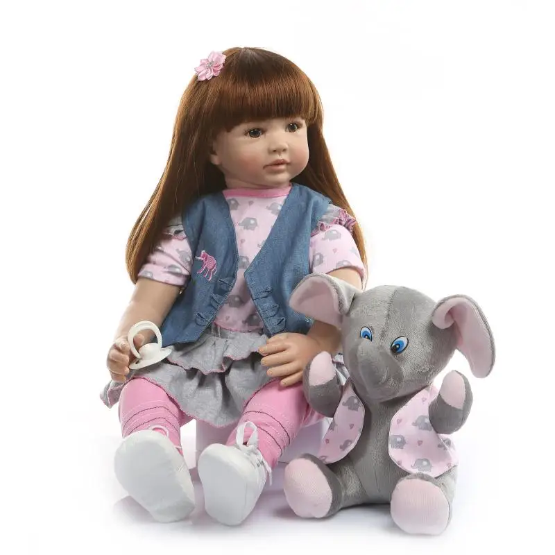 

60cm Bebe Silicone Reborn Baby Doll Toys 24inch Princess Girl reborn Toddler alive doll reborn High Quality Birthday Gift