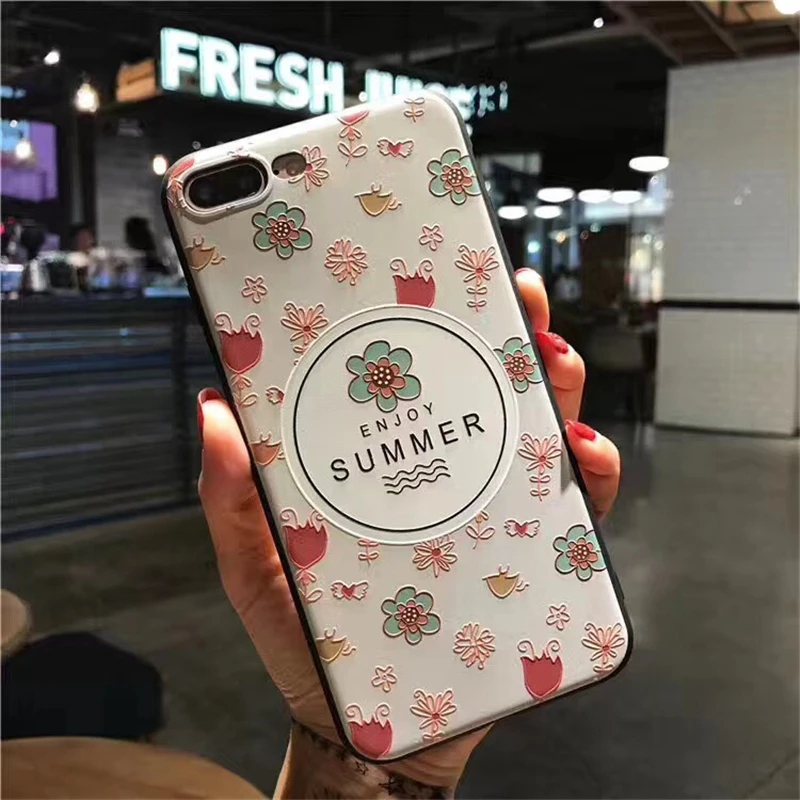 3D чехлы для iPhone 8 7 6 6S Plus 5S 5 SE X XS роскошный мягкий Силиконовый ТПУ летнее