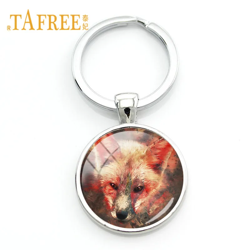 WF17 TAFREE, стеклянные драгоценные камни, брелок для сумочки, автомобильный брелок, милая Лисичка, подвеска, брелок для ключей, животное, клипса, искусство, ювелирное изделие для детей, подарок WF02 - Цвет: WF17