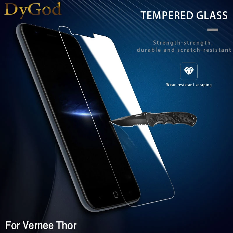 DyGod для vernee Thor закаленное Стекло 5 0 дюймов спереди Экран протектор фильм телефон